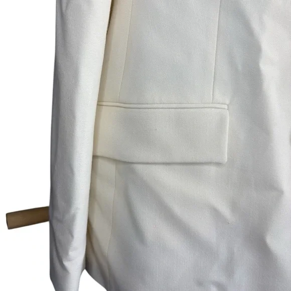 NWT ZARA TAILORED DOUBLE
BREASTED BLAZER ecru color XL - Picture 4 of 11